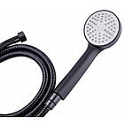 Змішувач чорний Lidz (BLA) 14 43 006-1 New, кран з ручною душовою лійкою настінний, фото 4