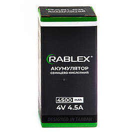 RABLEX RB 445. 4V4.5mah АКУМУЛЯТОР СВІНЦЕВО-КИСЛОТНИЙ 4V4.5AH