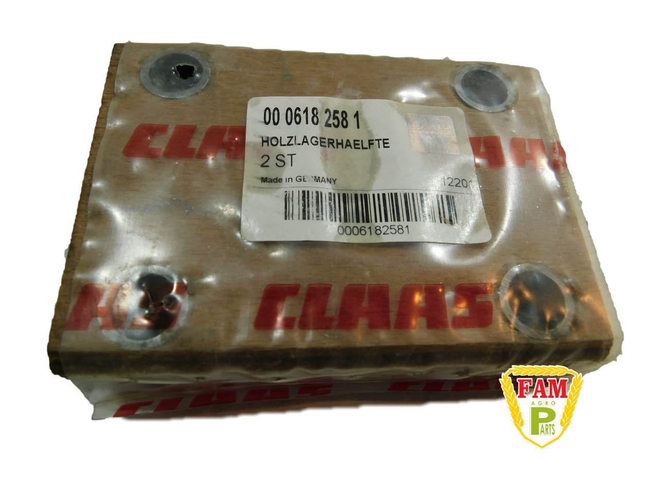 Напівпідшипник дерев'яний d=35 половинка ORG, 618258 Claas