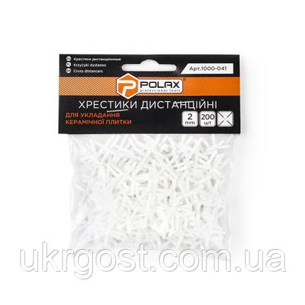 Хрестики для плитки 2 мм POLAX 200шт/уп (1000-041), фото 1