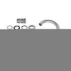 Кран змішувач кухонний нержавіюча сталь Lidz Vida 03U-SFS для мийки поворотний нікельований одноважільний одноважільний, фото 2