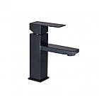 Змішувач чорний для раковини Lidz (NKS) 10 30 001F кубічний дизайнерський поворотний, фото 2