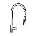 Кран з висувним гнучким виливом на кухню Aria 04U-SFS, змішувач для кухонної раковини універсальний, фото 2