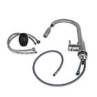 Кран з висувним гнучким виливом на кухню Aria 04U-SFS, змішувач для кухонної раковини універсальний, фото 4