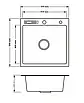 Кухонна мийка Lidz LH5050T 3.0/1.0 мм Brush (LIDZLH5050TBRU3010) зі вбудованим тримачем для ножів, фото 3