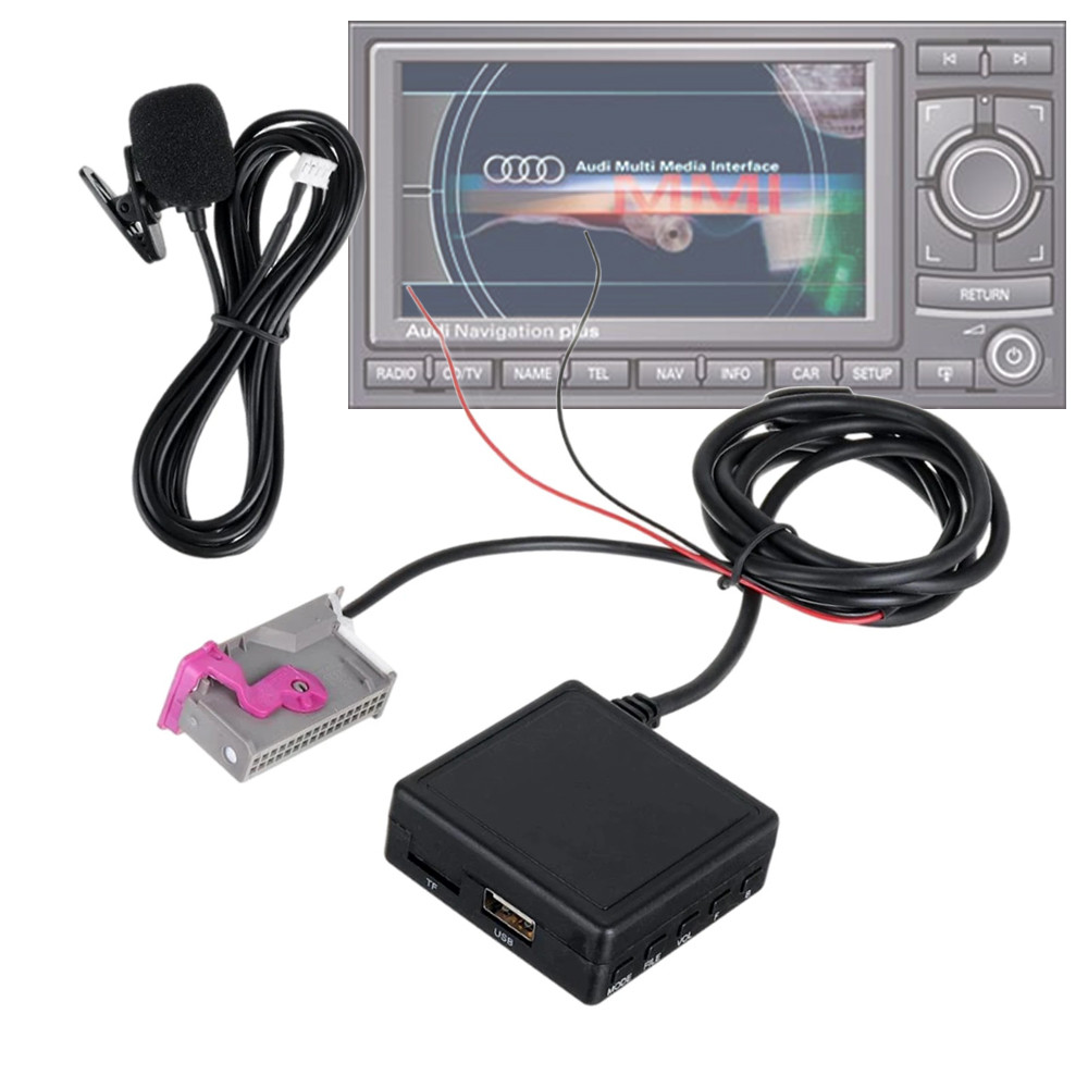 Bluetooth USB AUX Hands free для Audi A3 A4 A6 A8 TT R8 на магнітолу RNS-E 32pin  [v.5.0]