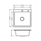 Мийка на кухню Lidz H5050B 3.0/0.8 мм Brush Black (LDH5050BPVD3008) з нержавіючої сталі чорна, фото 2