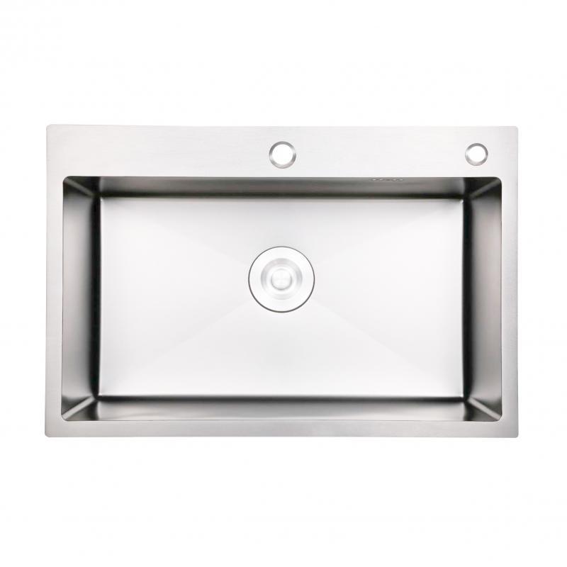 Кухонная раковина прямоугольная Lidz H6050G 3.0/0.8 мм Brush Grey (LDH6050GPVD3008), мойка в кухню - фото 1 - id-p1839728116