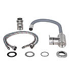 Кран у кухню сірий Vida 04R-GFS Lidz гнучкий U-подібний, змішувач для кухонної мийки з гнучким виливом, фото 3