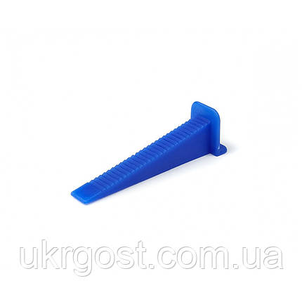 Система вирівнювання плитки Клин Mini 9x70 мм 100шт POLAX (1000-208), фото 1