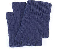 Перчатки митенки мужские Темно-синий