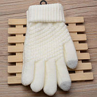 Перчатки теплые женские Белый