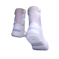 Силіконові черевики від дощу L 26 см 37-39 розмір Білий