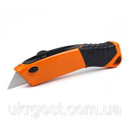 Ніж з трапецієподібним лезом 19 мм POLAX (23-007), фото 1