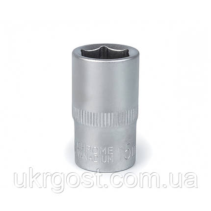 Торцева насадка шестигранна 15 мм 1/2 " CRV POLAX (25-088), фото 1