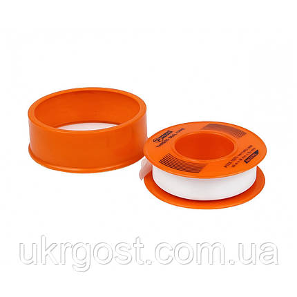 Тефлонова ущільнювальна стрічка 10 м х 12х0,1 мм POLAX (52-001), фото 1