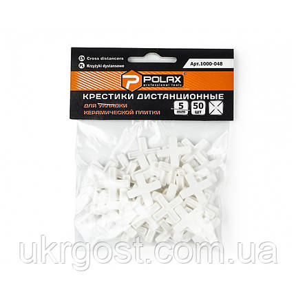 Хрестики для плитки 5 мм POLAX 50шт/уп (1000-048), фото 2