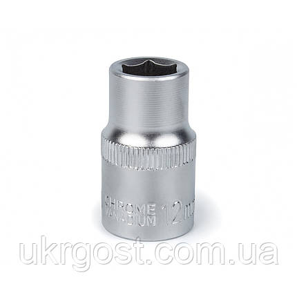 Торцева насадка шестигранна 12 мм 1/2" CRV POLAX (25-085), фото 1
