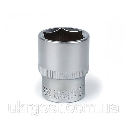 Торцева насадка шестигранна 22 мм 1/2" CRV POLAX (25-094), фото 1