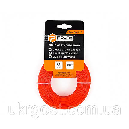 Лісочка будівельна 1 ммх100 м червона POLAX (30-012), фото 1