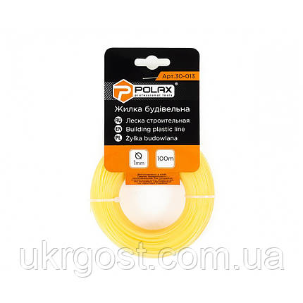 Лісочка будівельна 1 ммх100 м жовта POLAX (30-013), фото 1