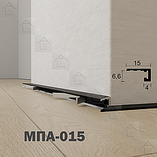 Мініплінтус МПА-015, серія «Тінлайн», 2600мм, чорний анодований, фото 3