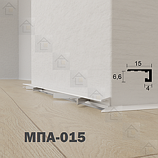 Мініплінтус МПА-015, серія «Тінлайн», 2600мм, білий, фото 3