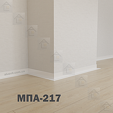 Мініплінтус МПА-217, серія «Тінлайн», 2600мм, білий, фото 4