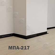 Мініплінтус МПА-217, серія «Тінлайн», 2600мм, чорний анодований, фото 4