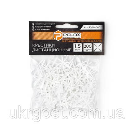 Хрестики для плитки 1,5 мм POLAX 200шт/уп (1000-041), фото 1