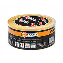 Скотч двосторонній на поліпропіленовій основі 50 мм x 25 м POLAX (101-003)