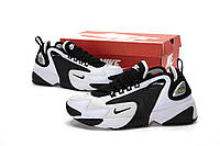 Мужские кроссовки Nike Zoom (чёрные с белым) модные современные спортивные весенние кроссы К11760