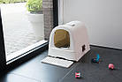 Туалет закритий для котів Curver Cat Litter Box Кремовий (00615) з фільтром та дверцятами, фото 6