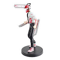 Фігурка Денджі з аніме Людина-бензопила, ПВХ статуетка з підставкою Денджі з пилами