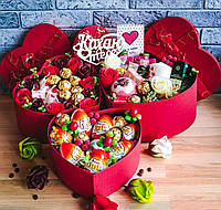 Крутой подарочный набор сердечком для любимой, подарок женщине, для девушки в день валентина, 14 свирепство