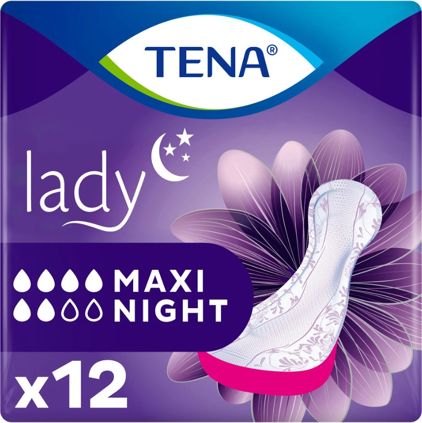 Урологічні прокладки для жінок Tena Lady Maxi Night 6 крапель (12 шт.)