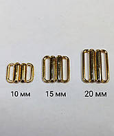 Застібки для купальників 3610 золото метал, 10-20 мм