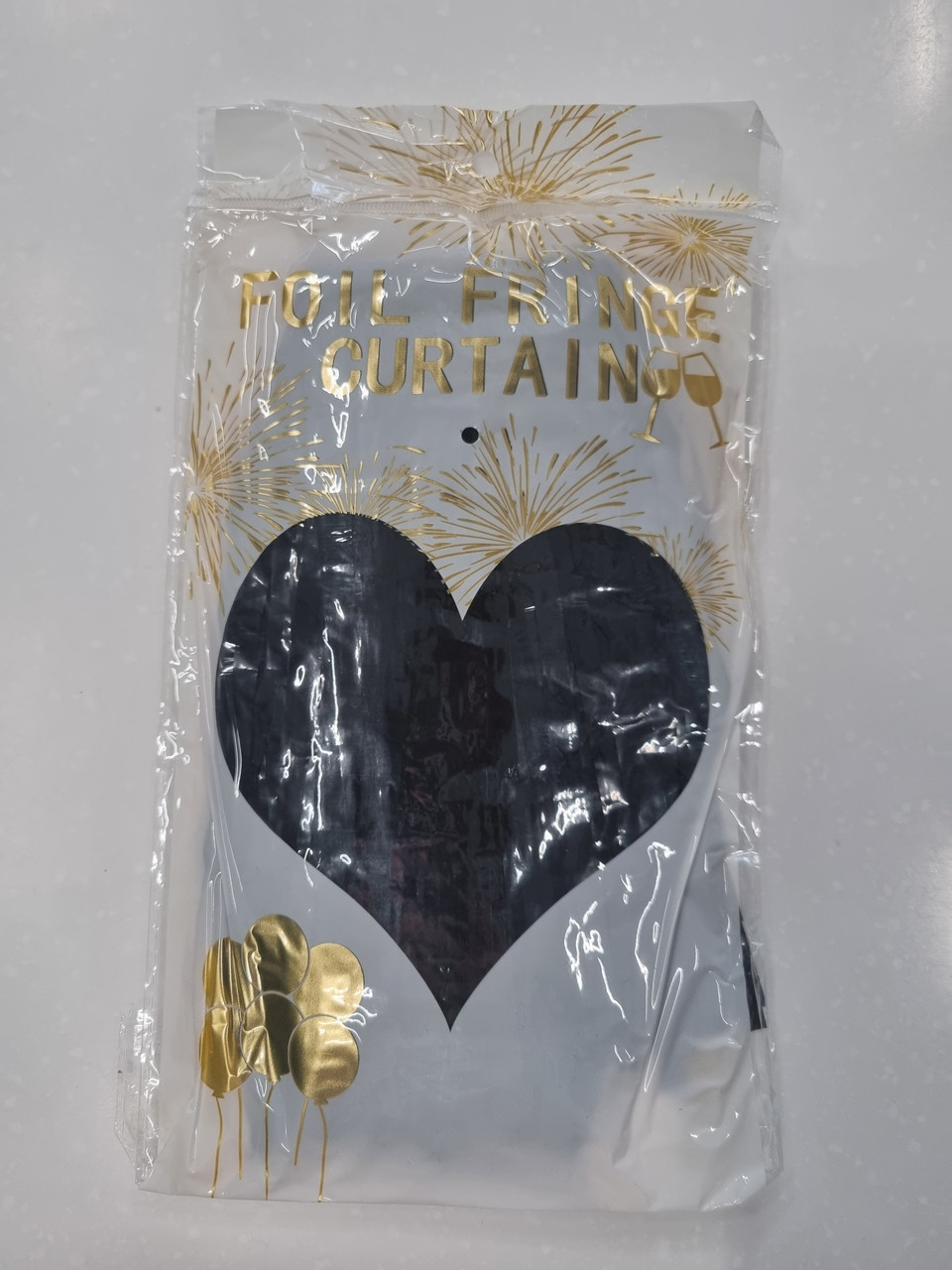 Шторка для декорування фольгована для фотозон чорна 1*2 метра оптом, фото 1