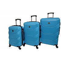 Набор чемоданов Bonro 2019 сумка на колесиках багажный чемоданчик голубой 3 штуки (bo-10500303) SPL