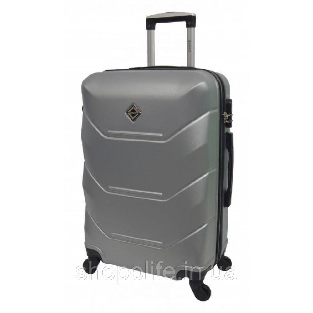 Дорожня сумка валіза Bonro 2019 на коліщатках багажна валізка срібляста велика (bo-10500602), фото 1