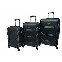 Набор чемоданов Bonro 2019 сумка на колесиках багажный чемоданчик изумрудный 3 штуки (bo-10500309) SPL
