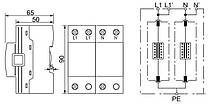 Перемикач перенапруги AC FEEO SPD FRS-A15 B(Т1) 2P 275V, In:15кA, фото 3
