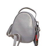 Міська жіноча сумка з натуральної шкіри SVG304 срібляста, фото 5