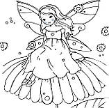 Набір для розпису по контурах для дітей Riviera Blanca Квіткова фея 25x25 см (КА-098), фото 3