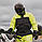 Oxford Rainseal Over Jacket Black/Fluo, S Мотокуртка дощова, фото 10