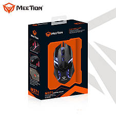 Мишка провідна ігрова MeeTion Gaming Mouse RGB MT-M371 чорна, фото 4