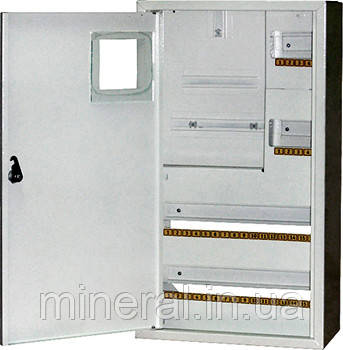 Шафа e.mbox.stand.n.f3.36.z.e металева, під 3-ф. електронний лічильник, 36 мод., навісна, з замком, фото 1