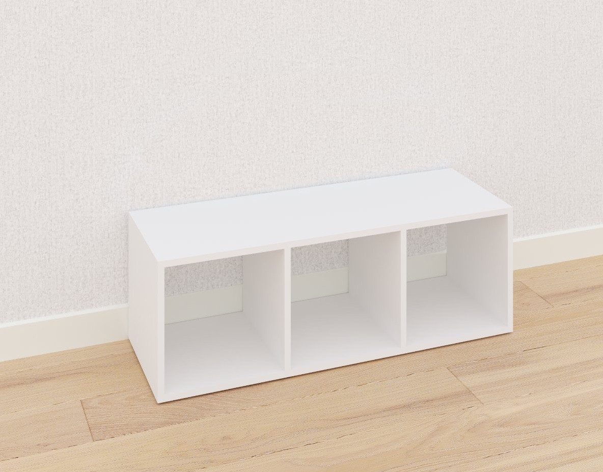 Кубічний стелаж на 3 полиці