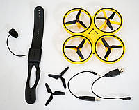 Квадрокоптер керований з руки Tracker 001 дитячий світиться дрон коптер керований з браслета, фото 6