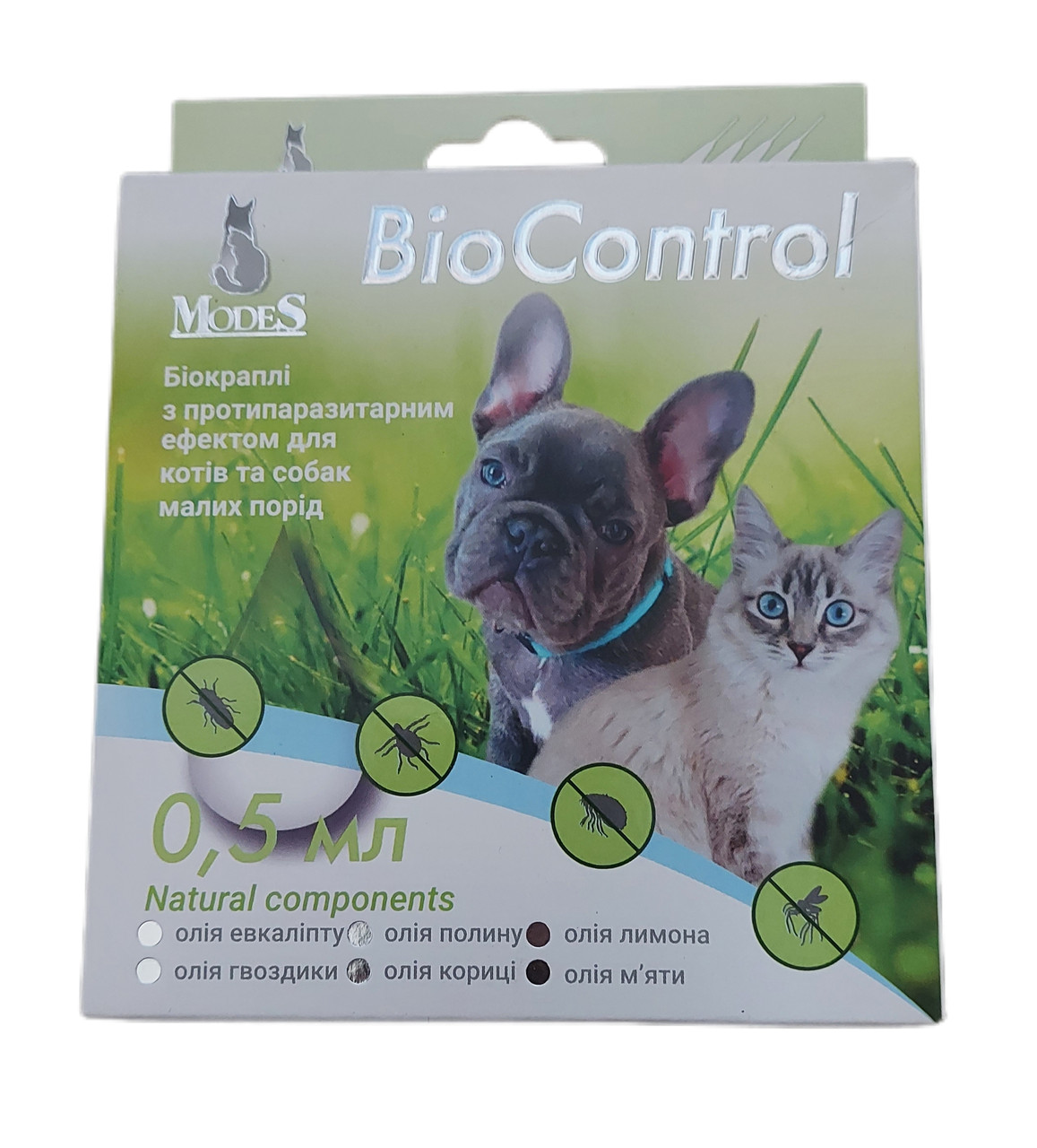 ModeS Bio Control Біо Краплі від бліх та кліщів для котів та собак маленьких порід  4 шт - 1 уп